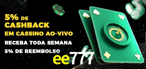 Promoções do cassino ao Vivo ee777